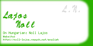 lajos noll business card